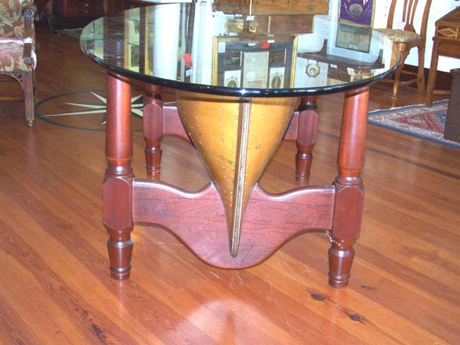 A large19th century English Plank-on-frame Pond Boat set into a custom made mahogany cradle base — image 5